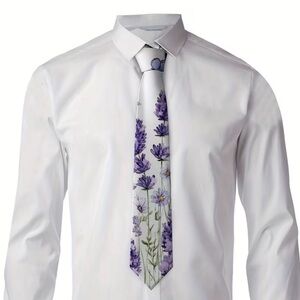 Purple Floral Tie